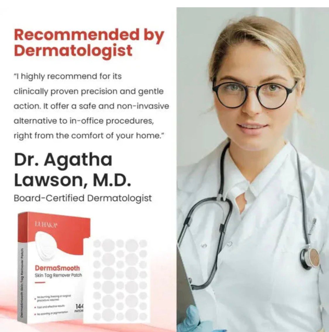 Derma Smooth Skin Tag Removal Patch - 72 Patches