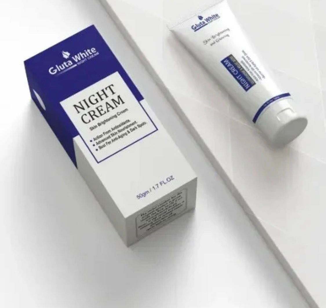 Gluta White Night Cream | 50ml | Advanced Brightening & Anti‑Aging Formula