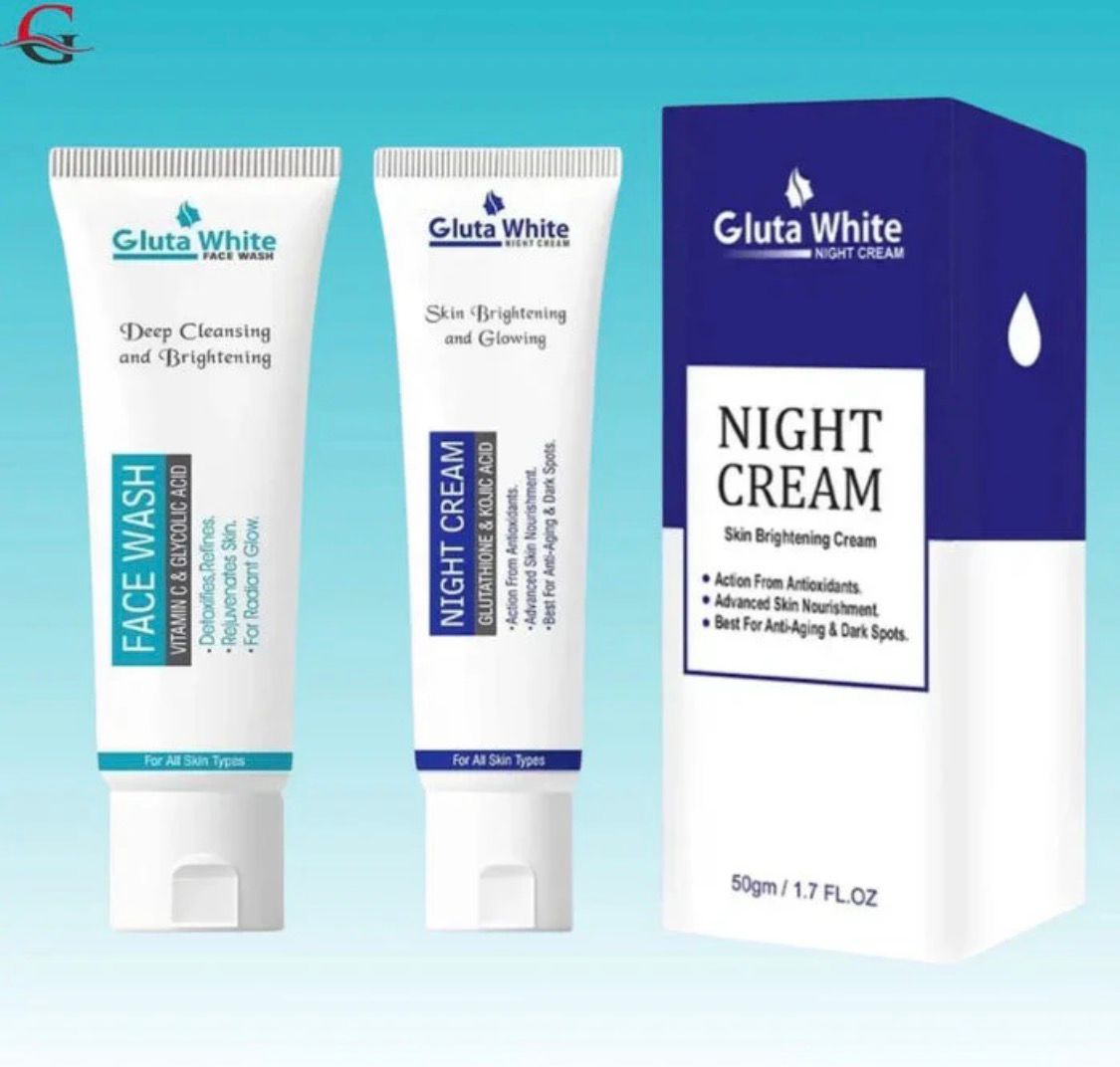Gluta White Night Cream | 50ml | Advanced Brightening & Anti‑Aging Formula