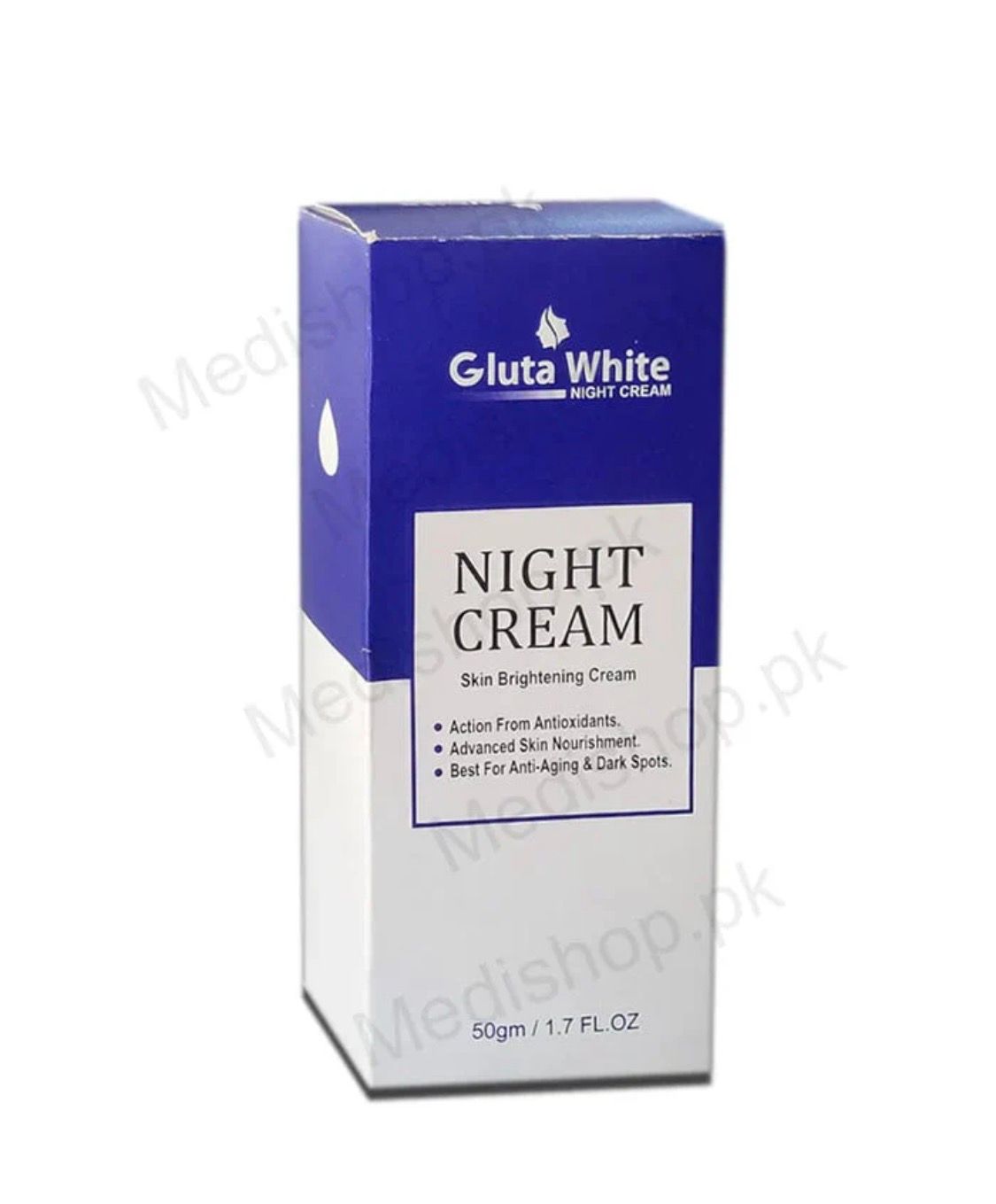 Gluta White Night Cream | 50ml | Advanced Brightening & Anti‑Aging Formula