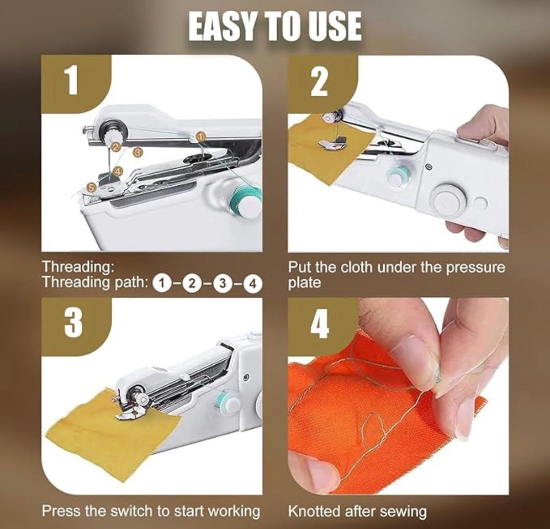 Mini Rechargeable Sewing Machine — Stitch Anywhere!