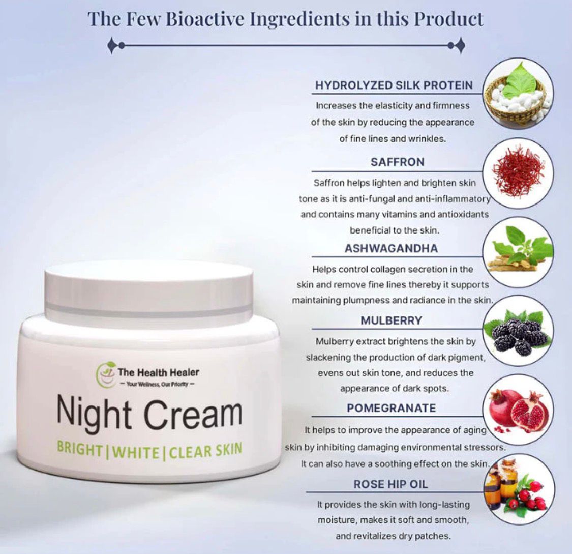 Premium Night Cream for Glowing Skin | 100% Natural night cream